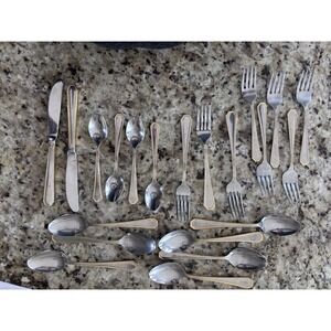 Royal Limited‎ Gold Accent Korea  Knives, Teaspoons Tablespoons Dinner &des Fork